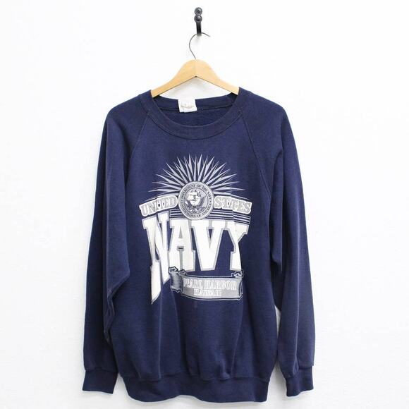 Vintage United States Navy Pearl Harbor Hawaii Sweatshirt XL - Picture 1 of 7